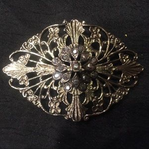 Lot of 4 Vintage brooches with rhinestones